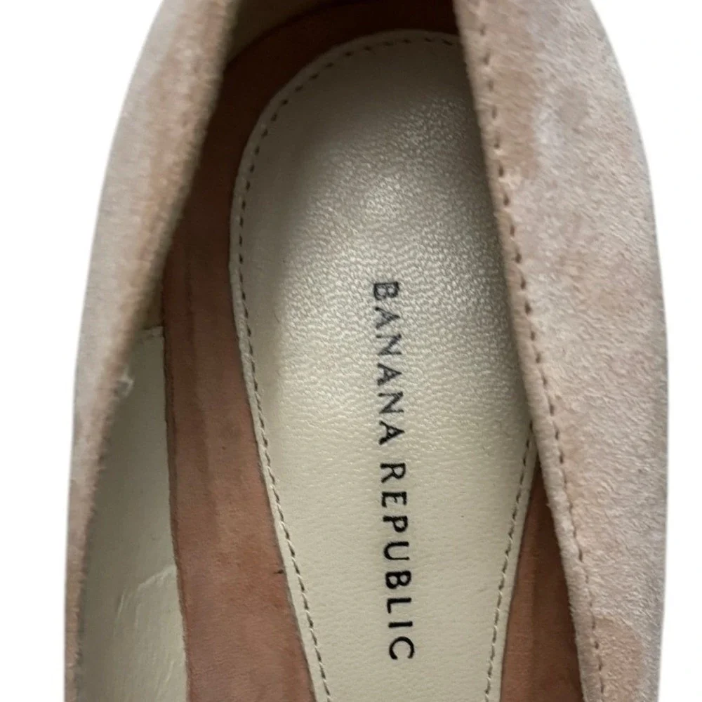 Banana Republic Pink Suede Bow Pointed Toe Pumps Made in Italy 6.5 Heels